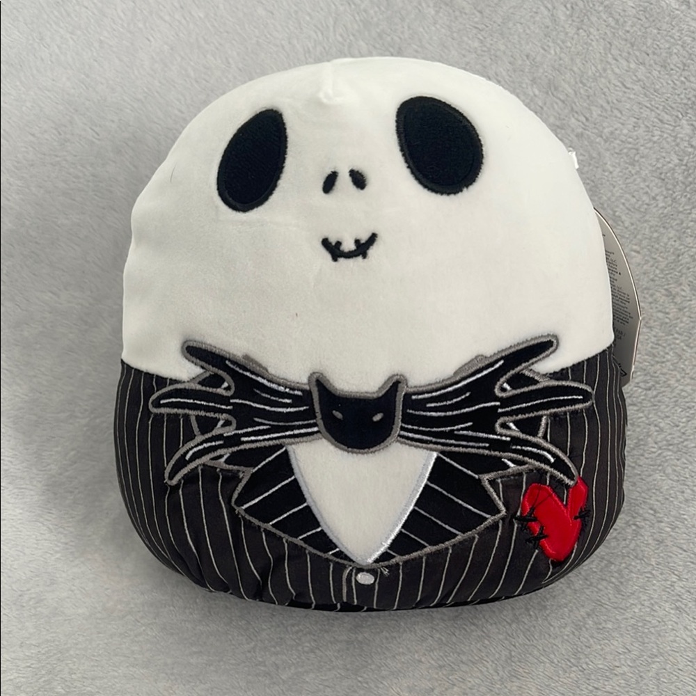 Squishmallows 8" Valentines Nightmare Before Christmas Jack Skellington, Black